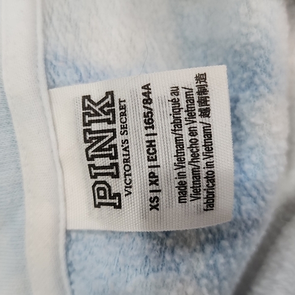 VS Pink Blue Tie Dyed 1/4 Zip Sweatshirt. Size XS. - Picture 7 of 8